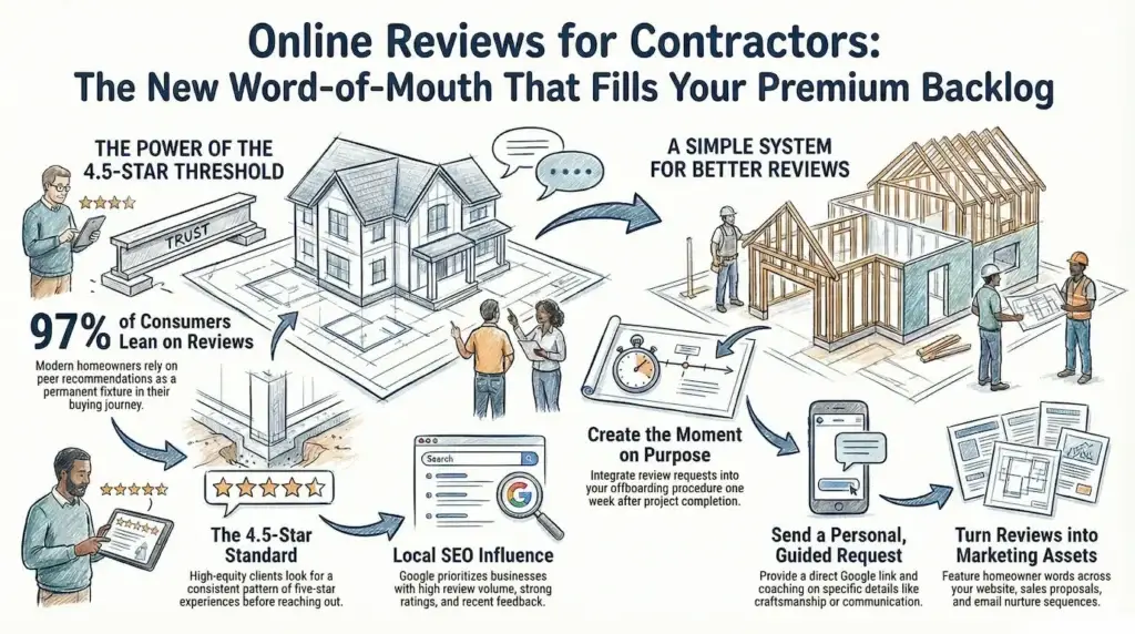 Online Reviews for Contractors Infographic
